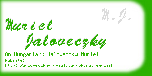 muriel jaloveczky business card